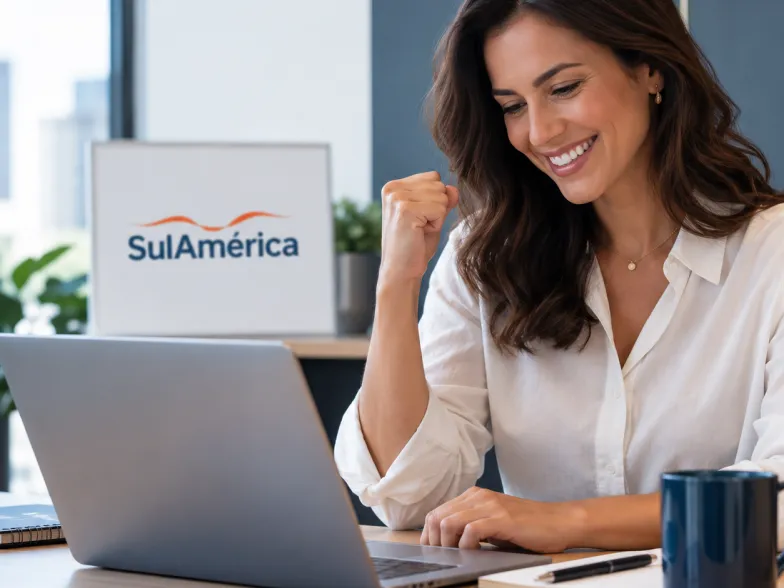Cliente comemora a contratação do plano SulAmérica